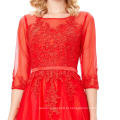 Grace Karin Floor-Length 3/4 Sleeve Long Tulle Netting Lace Red Evening Dress 8 Tamanho US 2 ~ 16 GK000122-1